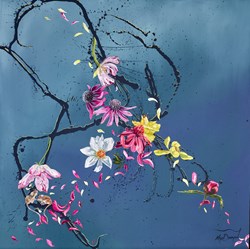 Natures Dream by Kay Davenport - Original Painting on Box Canvas sized 40x40 inches. Available from Whitewall Galleries